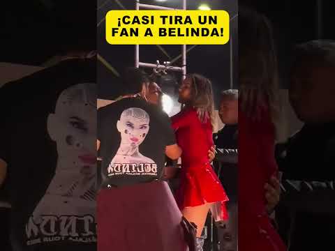 ¡CASI LA TIRA! El aterrador momento de Belinda con un fan 😱