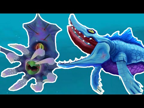 Mr  SNAPPY (Mosasaurus) vs SQUID KING Hungry Shark World Indonesia