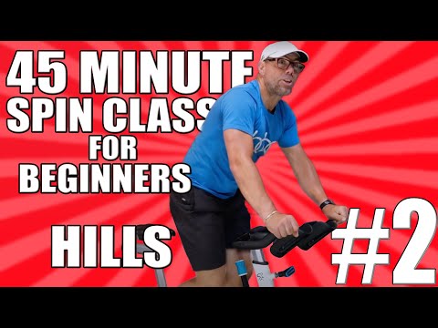 45 Minute HIIT Spin Class for Beginners / DAY 2 / HILLS / Healthy Transformation