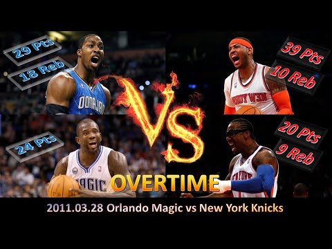 Dwight Howard + Jason Richardson VS Carmelo Anthony + Amare Stoudemire - 2011 Game - Magic vs Knicks