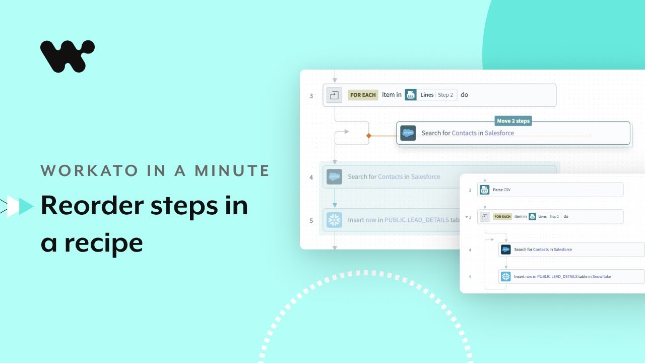 How to reorder steps in a recipe with drag-and-drop