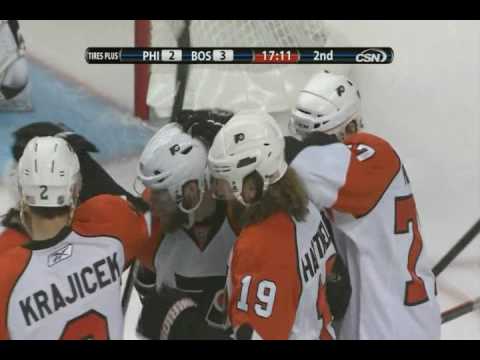 Scott Hartnell scores vs Bruins - 5-14-10