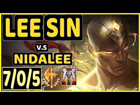 LOVELING (LEE SIN) vs NIDALEE - 7/0/5 KDA JUNGLE GAMEPLAY - KR Ranked GRANDMASTER