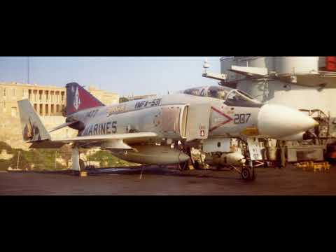 HMS Ark Royal (R09) Audacious Class Fleet Aircraft Carrier Operating with USS Forrestal (CV59) 1972