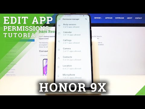 How to Change App Permissions in Honor 9X – Application Settings