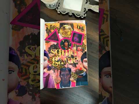SQUID GAME S3 scrapbook journaling 🥵🔥#scrapbooking #shorts