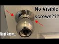 Remove Door Handle Knob Without Screws Visible