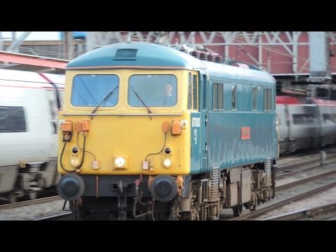87002 'Royal Sovereign' on Willesden TMD to WBQ passing Crewe 21/2/2014