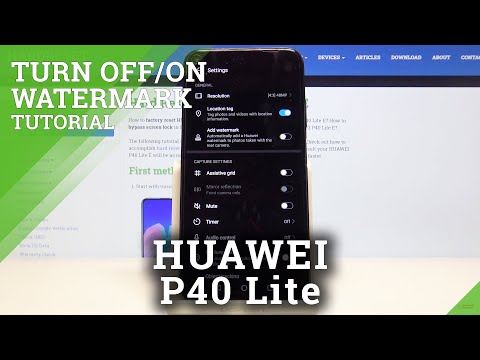 How to Hide Watermark in Camera of Huawei P40 Lite