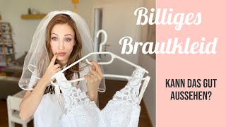 Günstiges Hochzeitskleid - JJsHouse im Test + Schleier