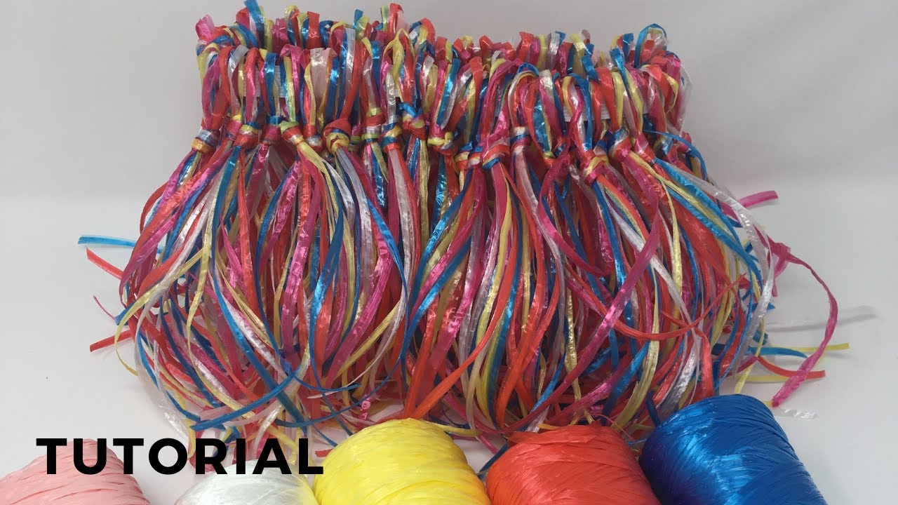 Gonnellino Hawaiano Fai da te in raffia colorata-Party hawaiano-Decorazioni Festa di compleanno