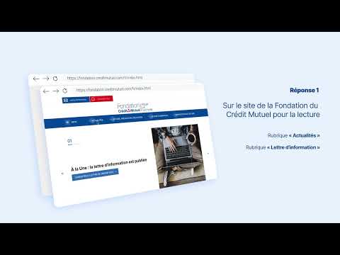 Comment être informé(e) de l’actualité de la Fondation Crédit Mutuel pour la lecture ?