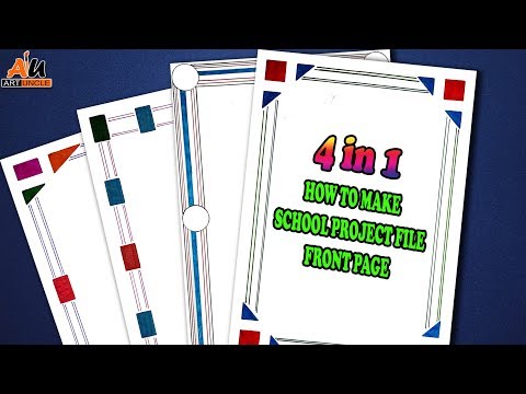 4 in 1 easy border design for project | assignment front page design handmade | simple paper border Video