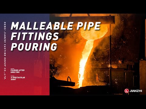 What is the pouring process of malleable pipe fittings?