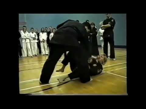 Master Larry Tatum demonstrates a Kenpo technique on the ground.
