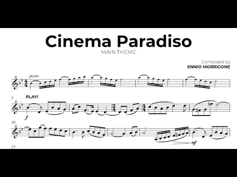 CINEMA PARADISO for solo HORN (MORRICONE). Version for other instrument (including NO metronome) 📯🎼👇