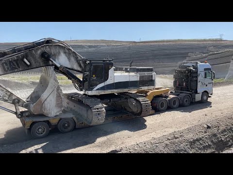 Loading And Transporting The Caterpillar 375 Excavator - Fasoulas Heavy Transports