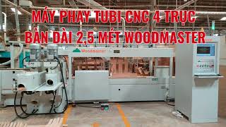 MÁY CHÉP HÌNH DÀI 2,5 MÉT WOODMASTER | 2 trục phay, 2 trục chà nhám | WM-2500-4TS