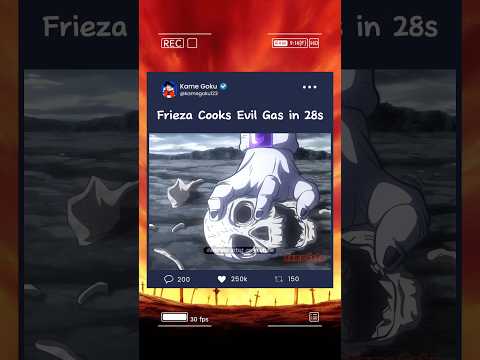 Frieza Cooks Evil Gas in 28s #goku #dragonball