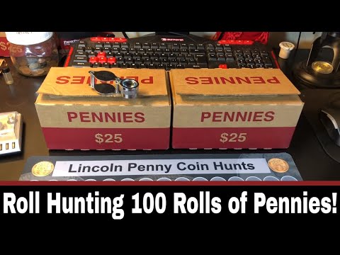 100 Rolls of Pennies - 2 Box Penny Hunt!