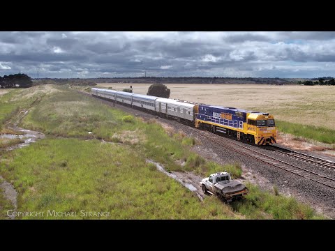 NR112 Leading 6 Carriage 6MA8 "The Overland" Passenger Train (25/11/2022) - PoathTV Railways