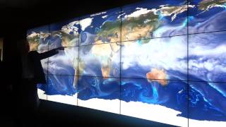 preview picture of video 'Earth Sciences precipitation models on the Hyperscreen at NASA Goddard, Greenbelt, MD'