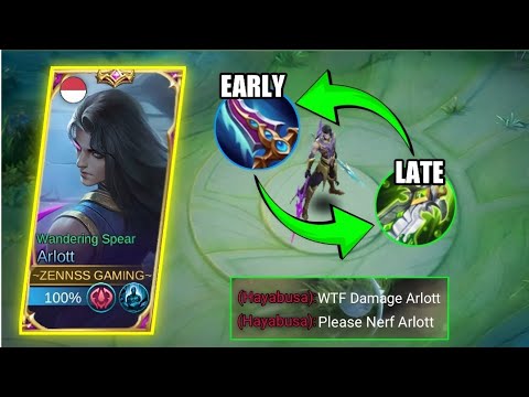 ARLOTT NEW ONE HIT BUILD🔥 NEW BROKEN FIRST ITEM FOR EARLY AND LATE GAME DAMAGE HACK | MLBB