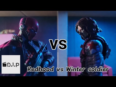 Redhood VS Winter Soldier | action figure stop motion animation |