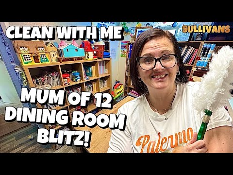 ** (Mum of 12) Council House DECLUTTER & CLEAN with me ** | Dining room BLITZ!