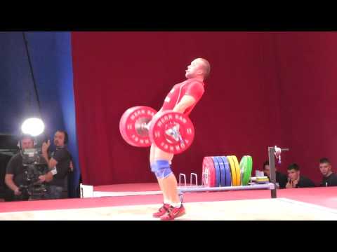 WWC 2013 Wroclaw Men 105 kg Ruslan Nurudinov 230 kg clean and jerk