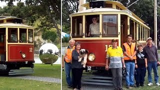 preview picture of video 'The First Powered Run For Wanganui's No'12 Tramcar!'