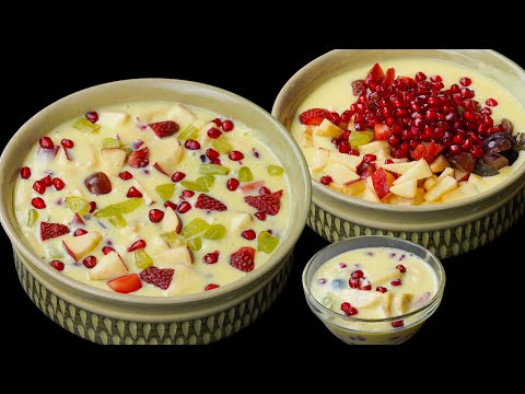 🌙 Ramadan Special FRUIT CUSTARD Recipe - Super Creamy Easy Summer Dessert 25