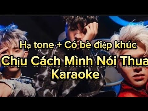 [Karaoke] Chịu Cách Mình Nói Thua - Rhyder ft. Ban x Coolkid | Beat có bè dễ hát