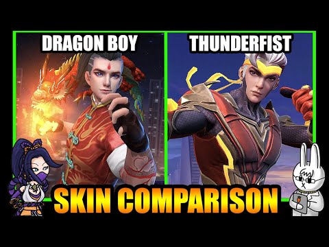 CHOU NEW SKIN HERO THUNDERFIST SKIN VS. DRAGON BOY EPIC SKIN - MLBB SKIN COMPARISON SERIES