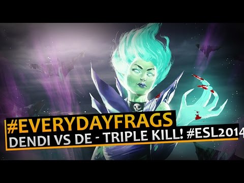 Dendi Death Prophet vs DENIAL ESPORTS, TRIPLE KILL! #ESL2014