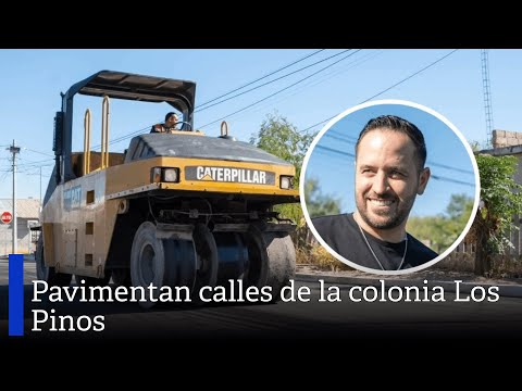 Pavimentan calles de la colonia Los Pinos