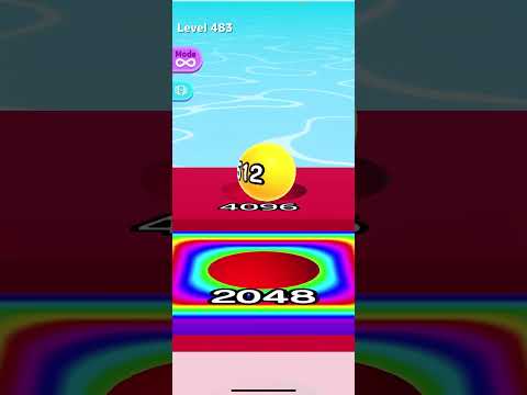 Ball run 2048 512 went to 4096 red tile