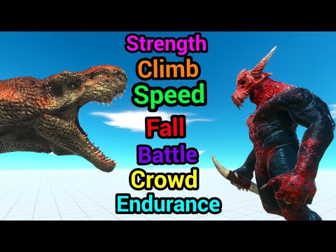 Battle ability T-rex vs Kozarog animal revolt battle simulator