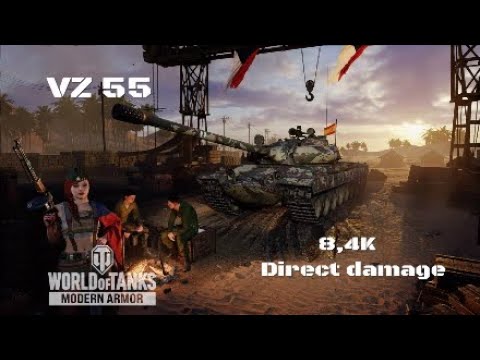 VZ 55 in Campo del oeste:8,4K Direct damage :Wot console - World of Tanks console