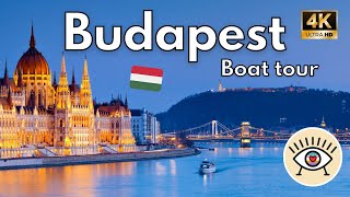 Budapest, Hungary [4K] HDR ⛵️ Boat trip on the Danube River With subtitles!