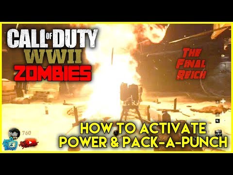 COD: WW2 ZOMBIES | The Final Reich | How To Activate Power & Pack-a-Punch - Call Of Duty World War 2