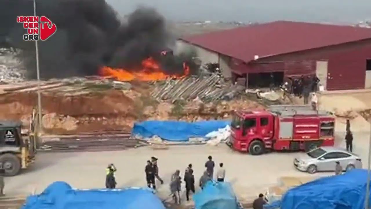 TOKİ Şantiyede Yangın