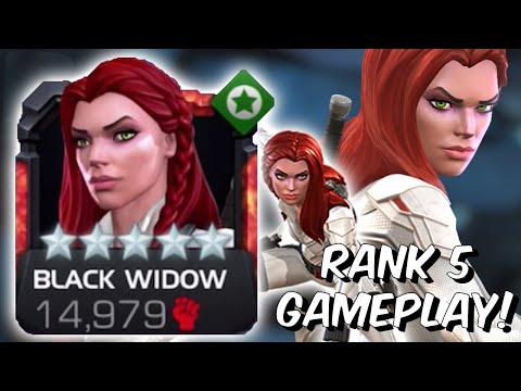 Rank 5 Black Widow Deadly Origin Cavalier & Realm of Legends Gameplay! - Marvel Contest of Champions