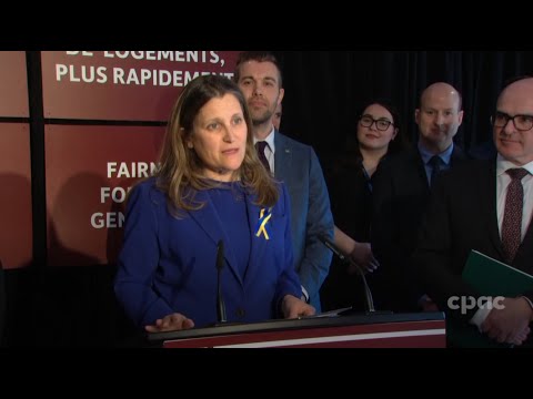 Minister Freeland highlights measures to boost apartment, rental housing construction– April 3, 2024