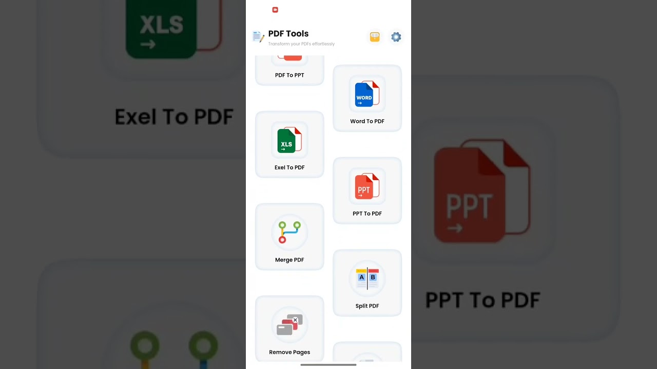 UNIPDF - A Universal PDF Converter Tool for Mobile