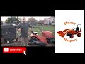 Kubota G1800 With The Agri Fab Leaf Vacuum Sucking Up Leaves