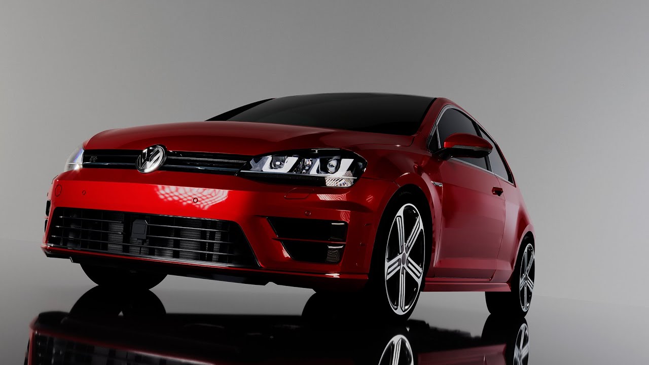 VW GOLF R MK7 2014 3D Model