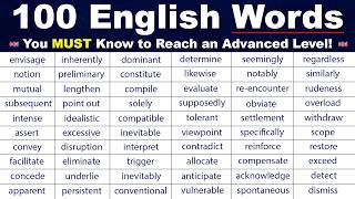 100 English Words You MUST Know to Reach an Advanced Level!