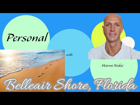 Walk on the beach and sunset at Belleair Shore, Florida