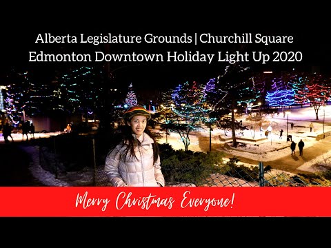 Downtown Edmonton Holiday Light Up 2020 | Alberta Legislature Grounds | Edmonton City Hall